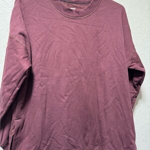 Aerie Oversized Maroon Crewneck - Women’s Small